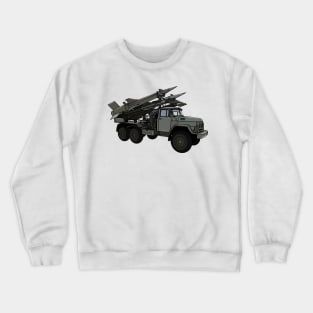 Missile vehicle cartoon illustration Crewneck Sweatshirt